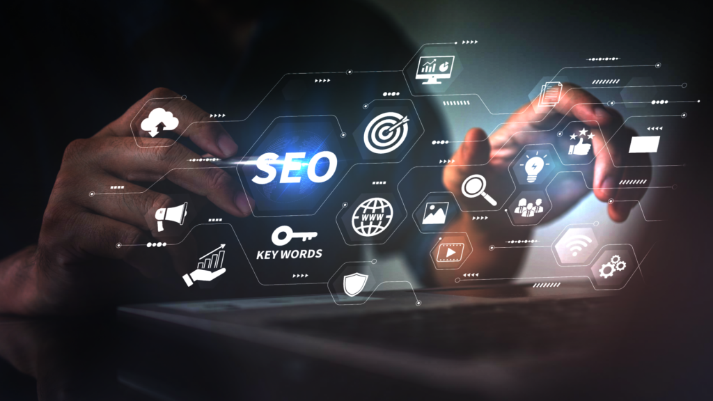 Especialista em SEO a otimizar um site profissional